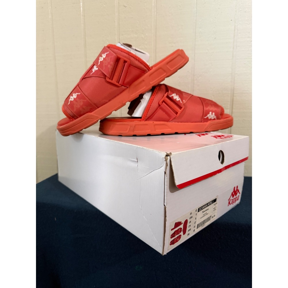 Kappa 222 Banda Mitel 1 Red/Orange Slides unisex Size 9 Sandals 304KUQ0